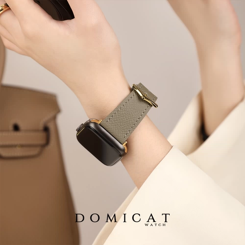 Domicat подходит для Apple Watch с iwatch7 кожаным ремнем AppleWatch8 Ultra 6 -го поколения 5/4/S7 Smart Creativity 5 Cross Line Tip Fisting Leather