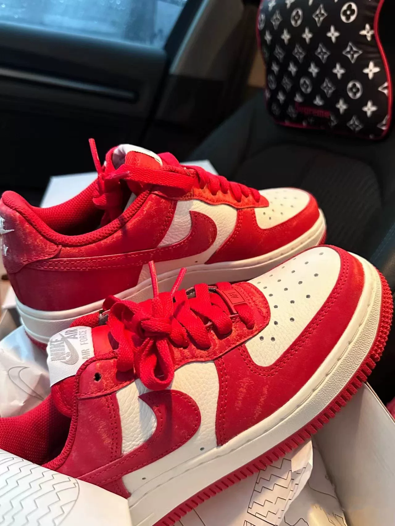 Кроссовки Nike, Nike Air Force 1, красные спортивные свадебные кроссовки для мужчин и женщин для отдыха, на заказ, для любимого