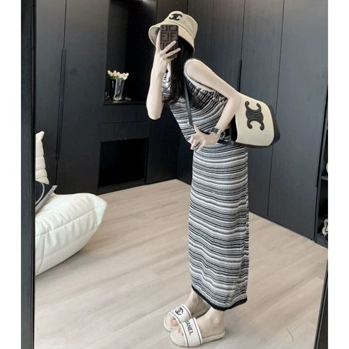 Жилет, трикотажная юбка, модный летний комплект, в стиле Шанель