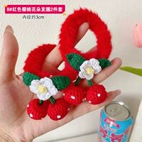 8#Red Cherry Blossom Hair Circles 2 сета