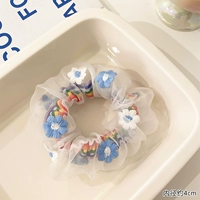 009 Сине -белый цветочный круг волос