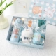 (Синий) Сянвен Иогнитная чашка+цветочный чай+кролик Дуду+Букет+подарочная коробка подарочная коробка