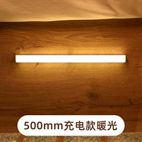 Рафинированное алюминиевое ярко -серебро [1 установка] [500 мм теплый свет] Индукция+магнитная всасывание+линия USB