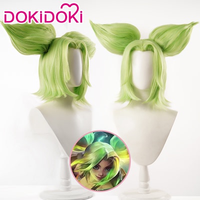 taobao agent Dokidoki Spot League of Legends Zu'an Flower Fire Cosplay Cosplay Wiggly green short hair