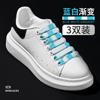 MCQ Shoelaces, сине -белый градиент цвет [3 пары]