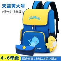 Большой ранец, пенал для школьников, дельфин, 4-6 года