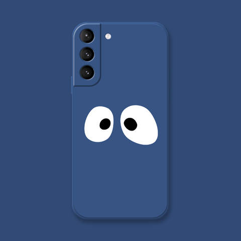 Phone Cases Covers Matte Liquid Silicone Googly Eyes Galaxy S24, Galaxy S24 Plus, Galaxy S24 Ultra, Galaxy S23, Galaxy S23 Plus, Galaxy S23 Ultra, Galaxy S22, Galaxy S22 Plus, Galaxy S22 Ultra,