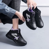 Рабочая зимняя высокая флисовая обувь, спортивные нескользящие комфортные туфли, против усталых ног, мягкая подошва