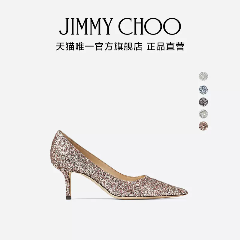 12期免息]JIMMY CHOO/LOVE 女士网纱闪粉仙女鞋高跟鞋婚鞋单鞋-Taobao