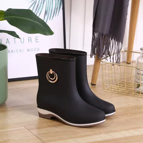 Модная обувь, нескользящие туфли, сапоги, средней длины