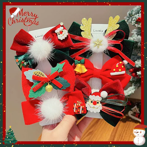 Рождественский детский аксессуар для волос, заколка для волос, милые рождественские шпильки для волос, наряжаться