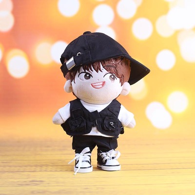 taobao agent Vest, T-shirt, set, cotton doll, jeans, 20cm