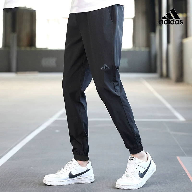 Adidas, тонкие летние брюки, сезон 2021, быстрая сушка, свободный прямой крой