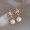 Золотые снежинки, бриллианты, жемчужные наушники - 925 серебряных игл