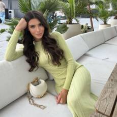 Женское платье core-spun yarn long sleeved