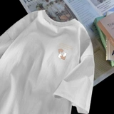 Хлопковая трендовая универсальная футболка с коротким рукавом, брендовый жакет для отдыха для влюбленных, оверсайз