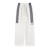 Светлый цветок серый (штаны)