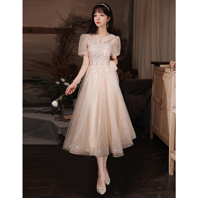  Long, champagne color, mid-length+XXL   + $0.47 