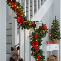 2,7 метра декоративный ротан-красный (USB+батарея с двумя целями) свет)