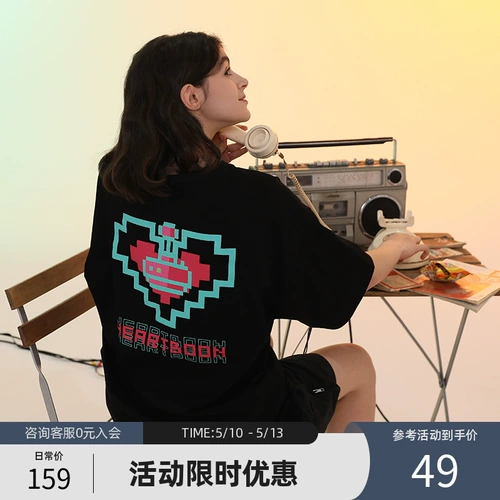 Летняя одежда, парная одежда для влюбленных, футболка подходит для мужчин и женщин для отдыха, короткий рукав, свободный крой