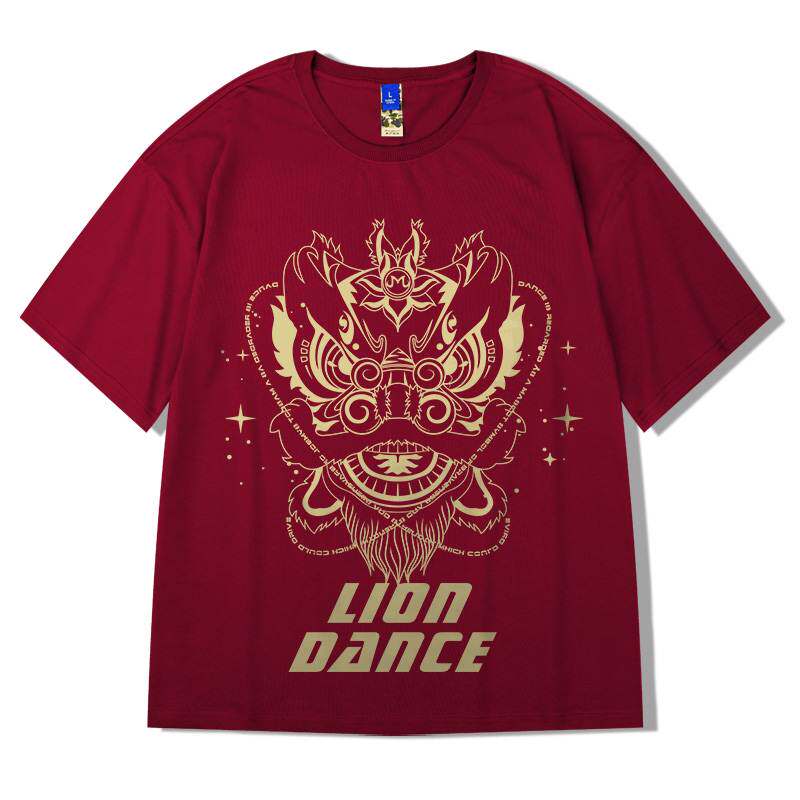 Oversize American Trendy Brand Fat Men's Clothing Large Size Guochao Hip-hop Loose High Street Short-sleeved T-shirt Trendy Half-sleeved_voghion.com