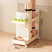 [Внешнеторговое качество] Кремово-желтый/Хранение оборудования [Мобильный со шкивами]