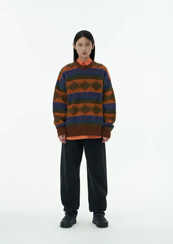 Корейская подлинная амоменто 1110402 шерстяная ретро бриллиант жаккарда