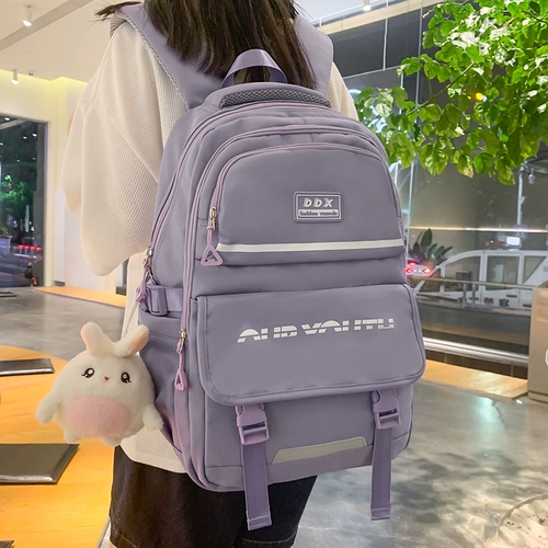 Ранец, вместительная и большая сумка через плечо, рюкзак со сниженной нагрузкой, для средней школы, защита позвоночника