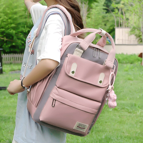 Школьный рюкзак, сумка через плечо, вместительный и большой пончик, ноутбук для школьников, для средней школы, в корейском стиле