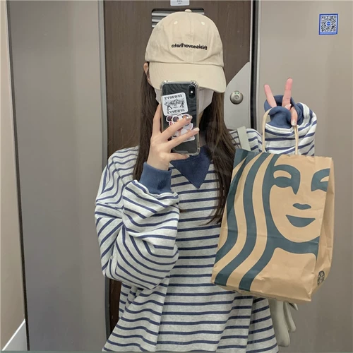 Осенняя тонкая толстовка, дизайнерский лонгслив, оверсайз, в корейском стиле, тренд сезона, подходит для подростков