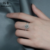 Платиновое обручальное кольцо, 18 карат, легкий роскошный стиль, изысканный стиль, один карат