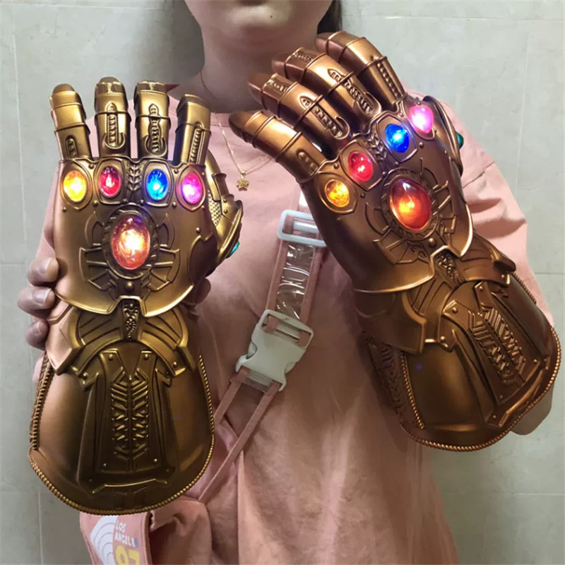 [Super Hero Weapon Gloves Gauntlet Cosplay LED Light Action F]