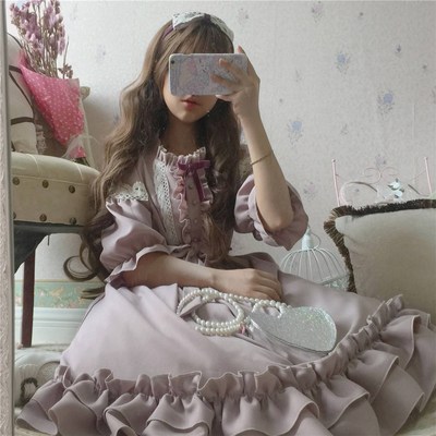 taobao agent Lolita genuine Disney autumn and winter skirt lolita Japanese soft girl skirt lolita summer short -sleeved girl