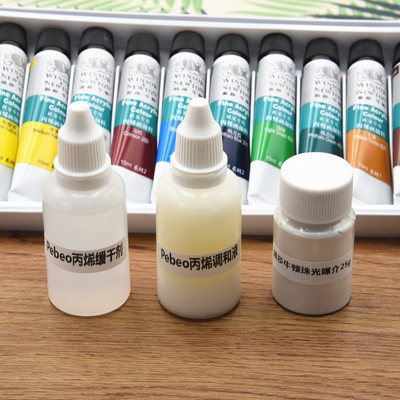 taobao agent Soft pottery sticky eye Bei Biobi acryline and liquid slow -drying dry agent pearl light media hand -drawn face