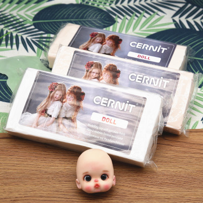 taobao agent Belgian soft pottery imported Cernit doll skin color semi -skin transparent white sticky doll head soft pottery OB11 packing 100g
