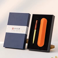Huayang Pen Red Sandalwood (кожаный чехол) Поддержка подарочной коробки гравировки