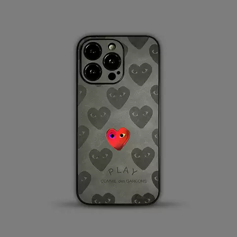 Comme des Garcons Heart Pattern iPhone Gradient iPhone Case for iPhone 17, 16, 15, 14 and 13