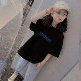 Хлопковая летняя детская футболка с коротким рукавом, 100% хлопок, оверсайз, подходит для подростков, в корейском стиле, в западном стиле