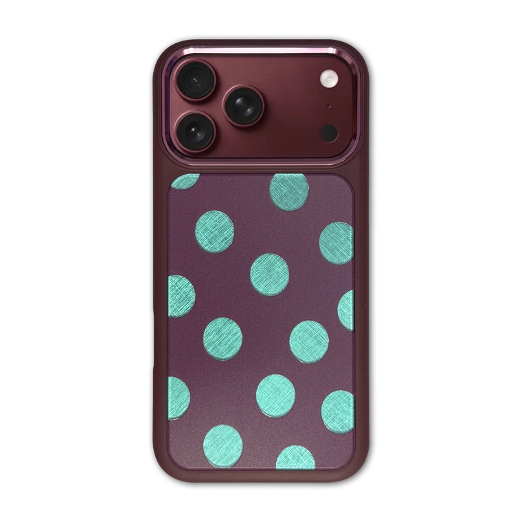 Polka Dots Burgundy Orange Light Gray Stand iPhone Case