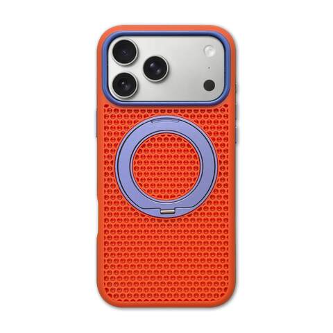 Grid Ring Stand Perforated iPhone Minimalist Heat dissipation iPhone Case for iPhone 13 – 18