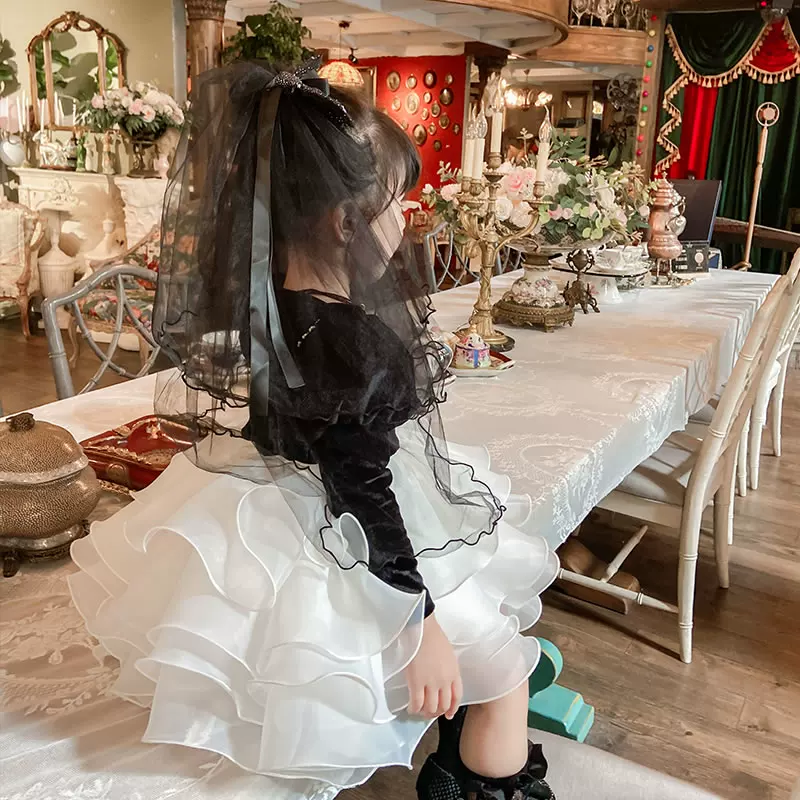 Осенний демисезонный наряд маленькой принцессы, детское платье, в Lolita-стиле, праздничная одежда