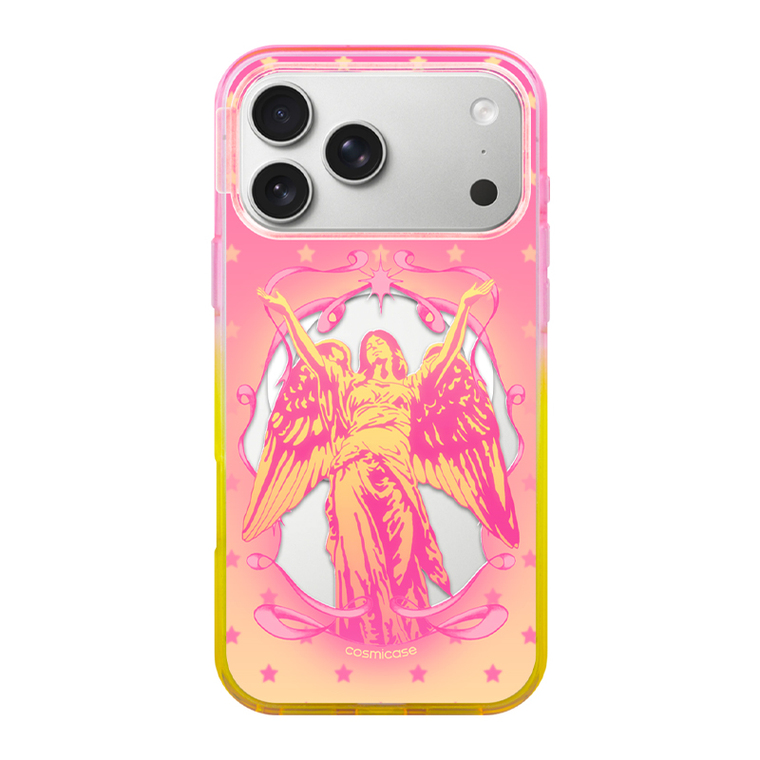 Pink Yellow Gradient Angelic Figure iPhone Case