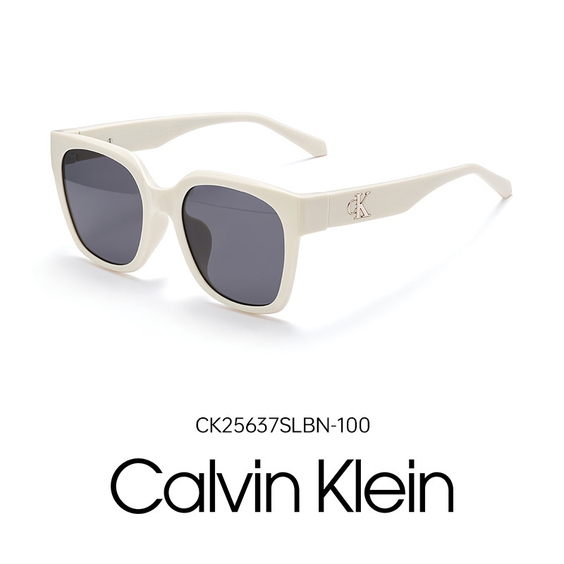 ck墨镜男个性潮流板材方框太阳镜防晒防紫外线开车用CKJ25637SLBN