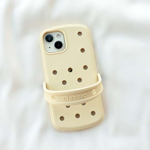 3D Cartoon Silicone Kickstand : Funny Hole Shoe Plus/Pro/Max – 16, 15, 14, 13, 12 iPhone Case