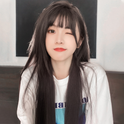 taobao agent Invisible wig, hair locks made from real hair, bangs, helmet, internet celebrity