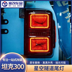 Задние фары 适用于坦克300改装星空尾灯总成led熏黑流光转向灯倒车灯刹车灯