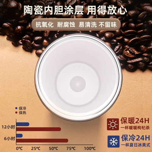 Кофейный керамический стакан, высококачественный портативный вкладыш подходит для мужчин и женщин для школьников