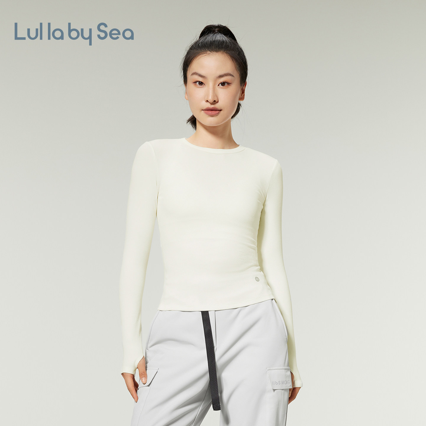 Lulla by Sea| Mildness轻暖半高领罗纹长袖巴黎羊绒感圆领打底衫 暖衫实拍商品图