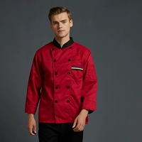 С длинным рукавом три бара Jujube красный