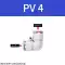 đầu nối khí chữ y Màu trắng cao cấp hình chữ L 90° góc phải có đường kính biến đổi PVG8-6 đầu nối cắm nhanh khí nén pv12mm ống dẫn khí áp suất không khí khuỷu tay đầu nối nhanh khí nén nối ống khí nén Đầu nối khí nén